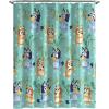 imageJay Franco Star Wars Shower Curtain  Licensed Bathroom Dcor for Kids or Teens with Millennium Falcon  70 x 72 Inch Washable Fabric CurtainTeal  Bluey