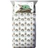 imageJay Franco Star Wars The Mandalorian Curious Child Twin Sheet Set  3 Piece Set Super Soft and Cozy Kids Bedding Features The Child Baby Yoda  Fade Resistant Microfiber SheetsWhite  Mandalorian