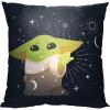 imageNorthwest Star Wars The Mandalorian Pillow 18quot x 18quot Rolling Through The SnowCosmic Force