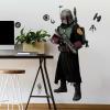 imageRoomMates RMK4767GM The Mandalorian Peel and Stick Wall Decals GrayGiant Boba Fett