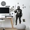 imageRoomMates RMK4767GM The Mandalorian Peel and Stick Wall Decals GrayGiant Mandalorian