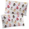 imageSaturday Park Disney Star Wars Droids Pack of 2 Reversible Pillowcase  100 Organic Cotton Double Sided Pillow Cover  GOTS ampamp OekoTEX CertifiedMulti  Princess