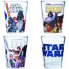 imageSilver Buffalo Disney Star Wars Character Portraits 4 Pack Mini Glasses 15 OuncesZ  Star Wars Original Trilogy