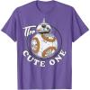 imageStar Wars BB8 The Cute One Graphic TShirt Z1 TShirtPurple Heather