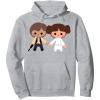 imageStar Wars Han Solo Princess Leia Cute Cartoon Hoodie Pullover HoodieHeather Grey