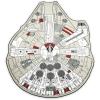 imageStar Wars Han Solos Millennium Falcon Large Area Rug Decor  Indoor Floor Rug Mat  Rugs for Living Room Bedroom Kids Room Playroom  79 x 104 Inches