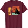 imageStar Wars ObiWan Kenobi Darth Vader Duel Cartoon TShirtBurgundy