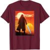 imageStar Wars ObiWan Kenobi Lightsaber Twin Suns TShirtBurgundy