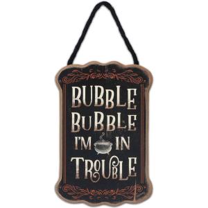 imageDisney Star Wars Baby Yoda No Tricks All Treats Halloween Hanging Wood Wall Decor  Cute Baby Yoda Halloween SignBlack