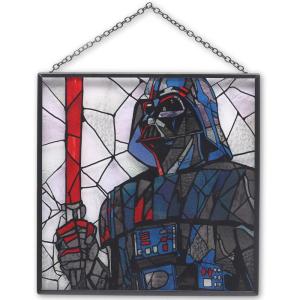 imageDisney Star Wars Darth Vader and Lightsaber Hanging Glass Wall Decor  Beautiful Darth Vader Wall Art for HomeBlack