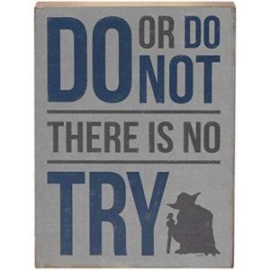 imageDisney Star Wars Do Or Do Not Yoda Wood Wall Decor  Yoda Quote Decoration for Home Office or ClassroomGrayBlue
