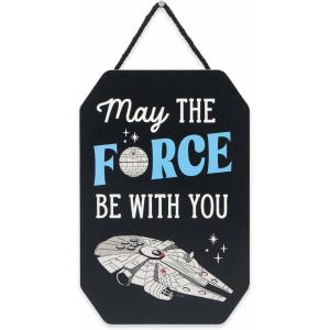 imageDisney Star Wars Rebel Alliance Wood Wall Decor  Pretty Fly for a Jedi Hanging Sign  Funny Star Wars DecorationBlackBlue