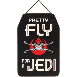 imageDisney Star Wars Rebel Alliance Wood Wall Decor  Pretty Fly for a Jedi Hanging Sign  Funny Star Wars DecorationRed