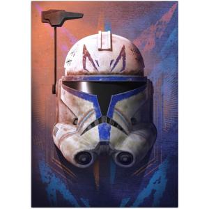imageDisplate  Metal Poster  Star Wars  Clone Wars Helmets  Captain Rex  Size M  177x126 inch 32x45cm266L x 189W