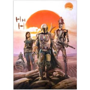 imageDisplate Official Star Wars Metal Poster Magnetic Mounting Included Licensed Artwork Modern Wall Decor Mandalorian Season 2 Baby Poster 45 cm x 32 cmDAY