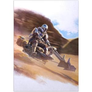 imageDisplate Official Star Wars Metal Poster Magnetic Mounting Included Licensed Artwork Modern Wall Decor Mandalorian Season 2 Baby Poster 45 cm x 32 cmJoy Ride