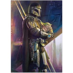 imageDisplate Official Star Wars Metal Poster Magnetic Mounting Included Licensed Artwork Modern Wall Decor Mandalorian Season 2 Baby Poster 45 cm x 32 cmThe Child