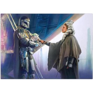 imageDisplate Official Star Wars Metal Poster Magnetic Mounting Included Licensed Artwork Modern Wall Decor Mandalorian Season 2 Baby Poster 45 cm x 32 cmTake Care Of Grogu