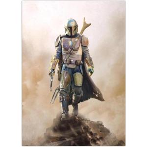 imageDisplate Official Star Wars Metal Poster Magnetic Mounting Included Licensed Artwork Modern Wall Decor Mandalorian Season 2 Baby Poster 45 cm x 32 cmblaster