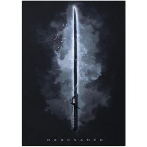 imageDisplate Official Star Wars Metal Poster Magnetic Mounting Included Licensed Artwork Modern Wall Decor Star Wars Lightsabers Darksaber Poster 45 cm x 32 cmDarksaber