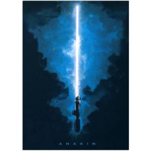 imageDisplate Official Star Wars Metal Poster Magnetic Mounting Included Licensed Artwork Modern Wall Decor Star Wars Lightsabers Darksaber Poster 45 cm x 32 cmAnakin
