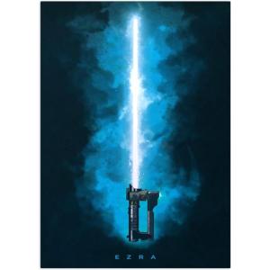 imageDisplate Official Star Wars Metal Poster Magnetic Mounting Included Licensed Artwork Modern Wall Decor Star Wars Lightsabers Darksaber Poster 45 cm x 32 cmEzra