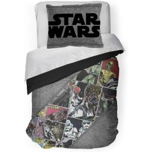 imageJay Franco Star Wars Comic Twin Comforter ampamp Sham Set  Kids Super Soft Bedding  Fade Resistant Microfiber Official Star Wars ProductGray  Star Wars