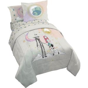 imageJay Franco Star Wars Full Size Comforter Set  7 Piece Bedding Includes Sheet Set ampamp Pillow Covers  Super Soft Cozy Bedding with Death Star and Millennium FalconMulti  Nightmare Before Christmas