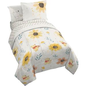 imageJay Franco Star Wars Full Size Comforter Set  7 Piece Bedding Includes Sheet Set ampamp Pillow Covers  Super Soft Cozy Bedding with Death Star and Millennium FalconBeige  Winnie the Pooh
