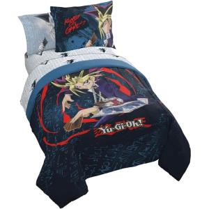imageJay Franco Star Wars Full Size Comforter Set  7 Piece Bedding Includes Sheet Set ampamp Pillow Covers  Super Soft Cozy Bedding with Death Star and Millennium FalconBlue  Yu Gi Oh