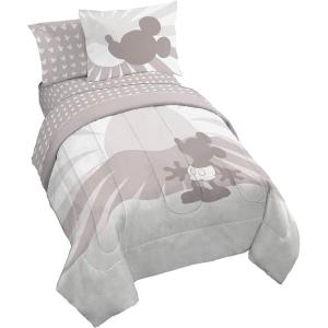 imageJay Franco Star Wars Full Size Comforter Set  7 Piece Bedding Includes Sheet Set ampamp Pillow Covers  Super Soft Cozy Bedding with Death Star and Millennium FalconGrey  Mickey Mouse