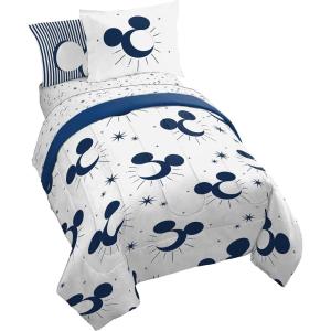 imageJay Franco Star Wars Full Size Comforter Set  7 Piece Bedding Includes Sheet Set ampamp Pillow Covers  Super Soft Cozy Bedding with Death Star and Millennium FalconWhite  Mickey Mouse