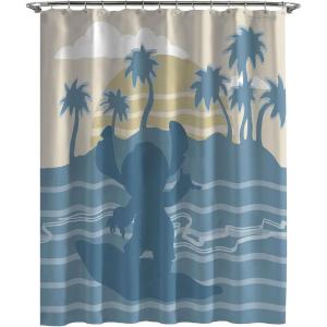 imageJay Franco Star Wars Shower Curtain  Licensed Bathroom Dcor for Kids or Teens with Millennium Falcon  70 x 72 Inch Washable Fabric CurtainBlue  Stitch