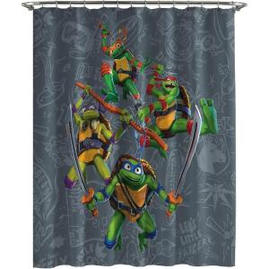 imageJay Franco Star Wars Shower Curtain  Licensed Bathroom Dcor for Kids or Teens with Millennium Falcon  70 x 72 Inch Washable Fabric CurtainGrey  Tmnt