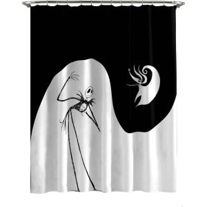 imageJay Franco Star Wars Shower Curtain  Licensed Bathroom Dcor for Kids or Teens with Millennium Falcon  70 x 72 Inch Washable Fabric CurtainMulti  Nightmare Before Christmas