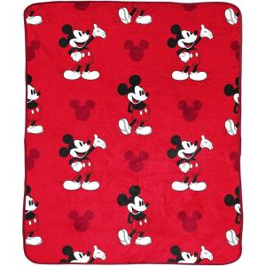 imageJay Franco Star Wars The Mandalorian Plush Throw Blanket  Measures 50 x 60 Inches  Kids Super Soft Fleece Bedding Features Baby Yoda GroguRed  Mickey Mouse