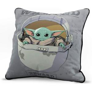 imageJay Franco Star Wars The Mandalorian Wanted Reward Decorative Pillow Cover  Throw Pillow Cover Features The Child Baby Yoda Grogu  Kids Super Soft Bedding Official Star Wars ProductGray  Mandalorian