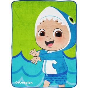 imageJay Franco The Mandalorian Kids Plush 46quot x 60quot Fleece Throw Blanket  Baby Yoda Cozy Fade Resistant for Toddlers to TeensGreen  Cocomelon