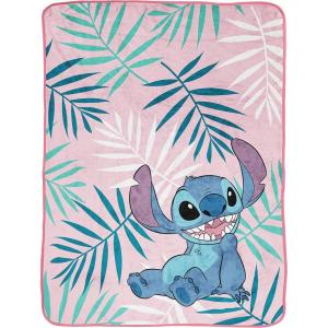 imageJay Franco The Mandalorian Kids Plush 46quot x 60quot Fleece Throw Blanket  Baby Yoda Cozy Fade Resistant for Toddlers to TeensPink  Lilo  Stitch