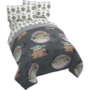 imageJay franco StarWars The Mandalorian The Child 4 Piece Twin Bed SetIncludes Reversible ComforterampampSheet SetBedding Features Baby YodaSuper Soft Fade Resistant Microfiber Official StarWars ProductGray  Mandalorian