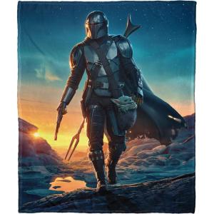 imageNorthwest Star Wars  The Mandalorian Silk Touch Throw Blanket 50quot x 60quot Winter WonderlandNightfall