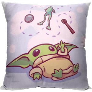 imageNorthwest Star Wars The Mandalorian Pillow 18quot x 18quot Rolling Through The SnowFun With the Force