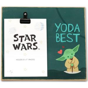 imageOpen Road Brands Disney Star Wars Yoda Best Wood Photo Clip Frame for 5x7 Picture  Cute Star Wars Decoration  Great Gift IdeaGreen