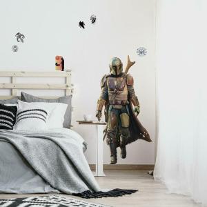 imageRoomMates RMK4767GM The Mandalorian Peel and Stick Wall Decals GrayGiant Decal