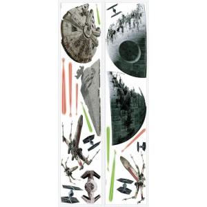 imageRoomMates Star Wars Death Star Tie Fighter ampamp XWing Peel and Stick Wall Decals by RoomMates RMK3012SCS