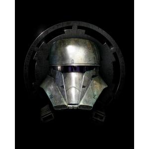 imageRoomMates Star Wars The Mandalorian Helmet Grey Peel ampamp Stick Wall Mural by RoomMates RMK12399M