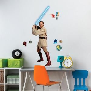 imageRoommates RMK5189GM Classic ObiWan Peel and Stick Wall Decals 0