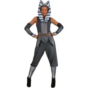 imageSTAR WARS Ahsoka Tano Official Adult Halloween Costume  Jumpsuit with Waist Belt Armbands and Fabric HeadpieceMedium