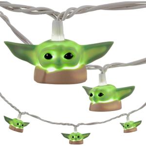 imageSTAR WARS Baby Yoda String Light The Mandalorian The Child Grogu 5000K Cool White 10 LED Lights IndoorOutdoor Collectors Edition Ideal for Kids Bedroom Christmas Gift 10 Feet 53739Baby Yoda