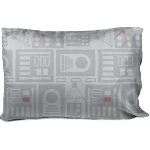 imageSaturday Park Disney Star Wars Droids Pack of 2 Reversible Pillowcase  100 Organic Cotton Double Sided Pillow Cover  GOTS ampamp OekoTEX CertifiedGrey  Star Wars